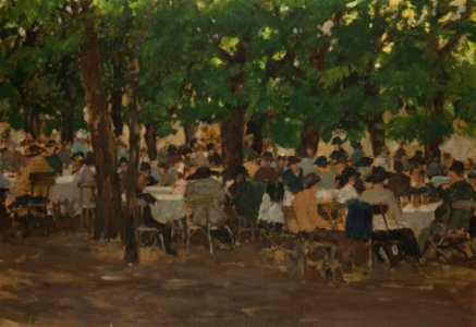 Antonin Hudecek (attr) Gartenwirtschaft im Stromovka-Park