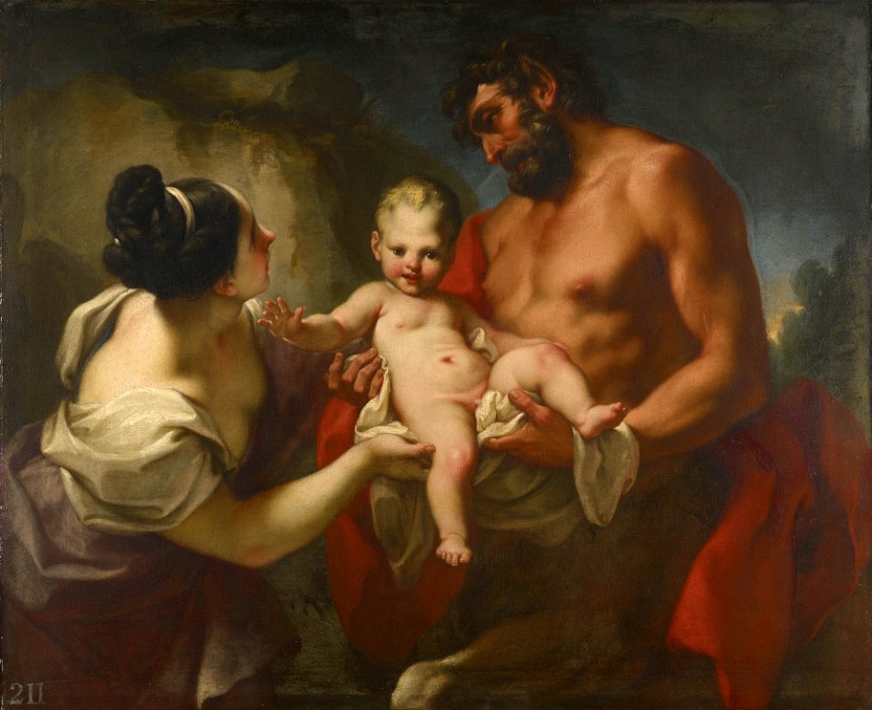Antonio Balestra (1666-1740) - The Centaur Chiron Receiving the Infant Achilles - RCIN 404979 - Royal Collection