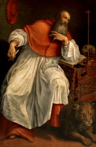 Antonio Campi, Saint Jérôme (vers 1566), huile sur bois, 183 x 122 - Madrid, Museo Nacional del Prado (37029407482)