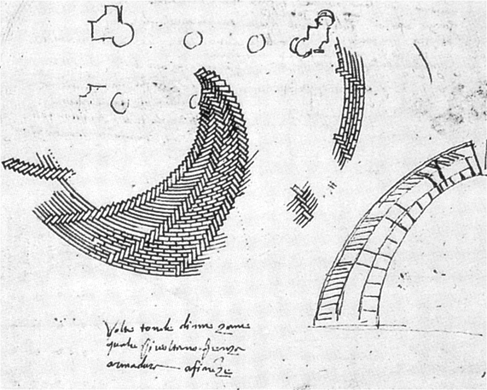 Antonio da sangallo il vecchio, disegno per una cupola a spinapesce, gabinetto dei disegni e delle stampe