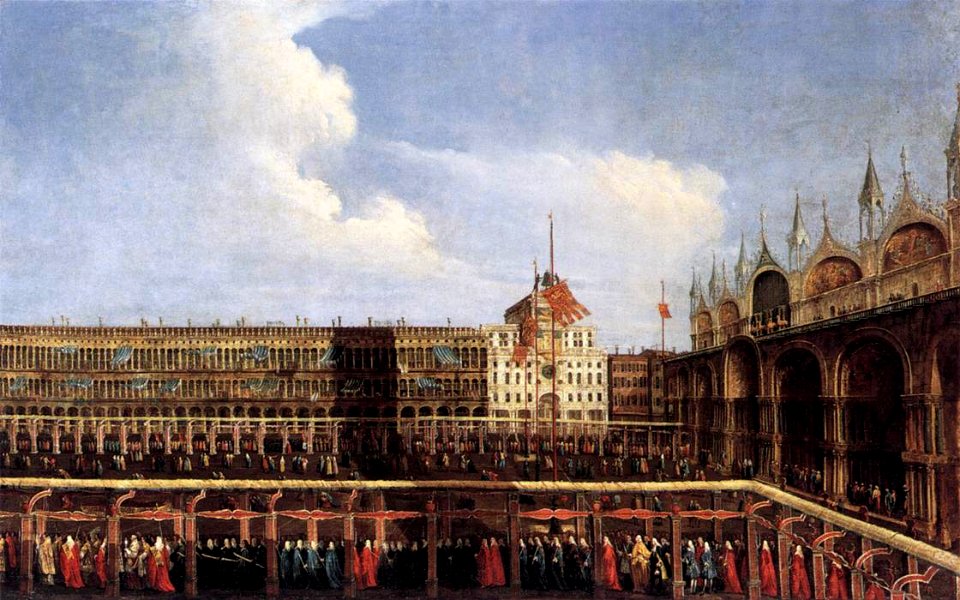 Antonio Diziani - Feast of Corpus Christi Procession, Piazza di San Marco - WGA06353