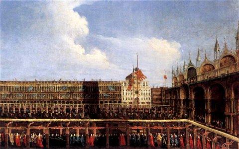 Antonio Diziani - Feast of Corpus Christi Procession, Piazza di San Marco - WGA06353