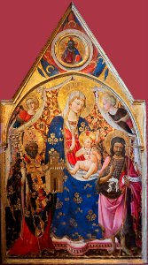 SPB Ermitage - Madonna and Child with Saints (Antonio Da Firenze). Free illustration for personal and commercial use.
