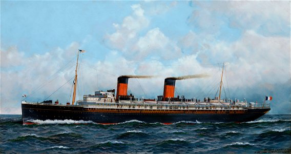Antonio Jacobsen - French Steamer 'La Provence', 1911