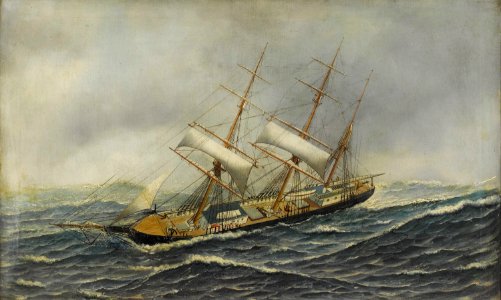 Antonio Jacobsen - Sailing Ship St. Mary. Free illustration for personal and commercial use.