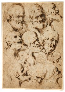 Antonio del Castillo y Saavedra - Study of Heads of Apostles - Google Art Project