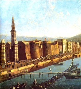 Antonio Joli - Corteo Reale al Castello del Carmine (detail)