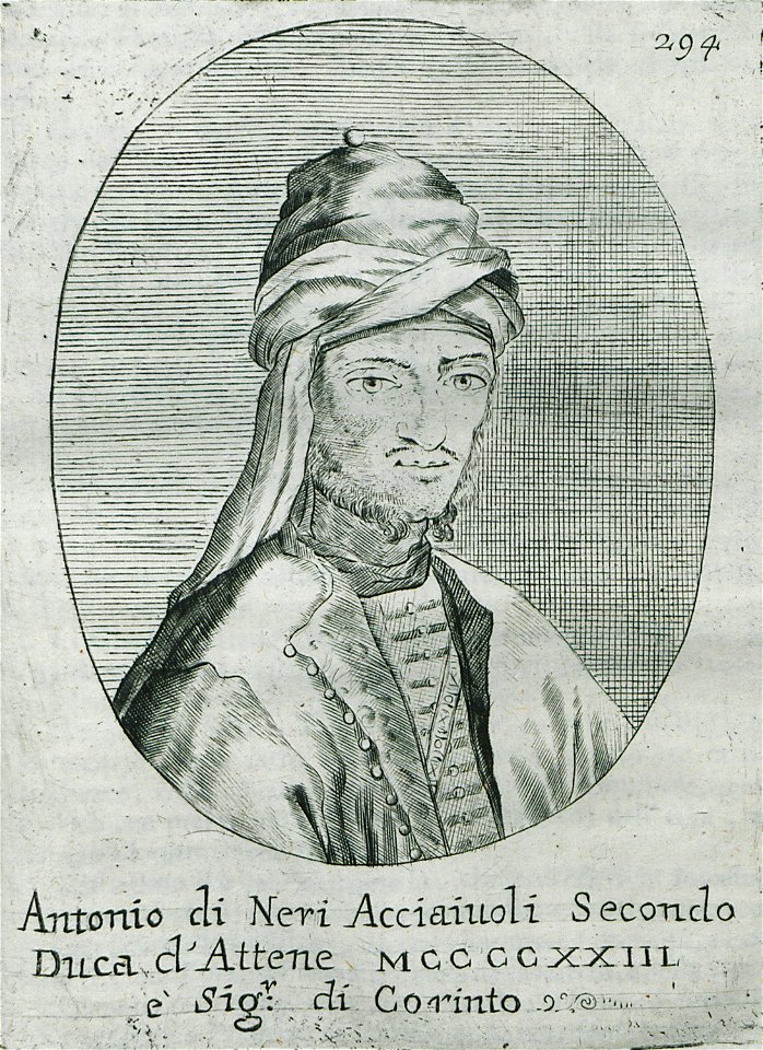 Antonio di Neri Acciaiuoli, secondo Duca d'Attene MCCCCXXIII e signore di Corinto - Fanelli Francesco - 1695