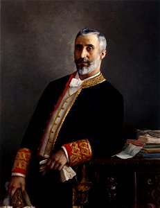 Antonio Maura, ministro de Ultramar (Museo del Prado). Free illustration for personal and commercial use.