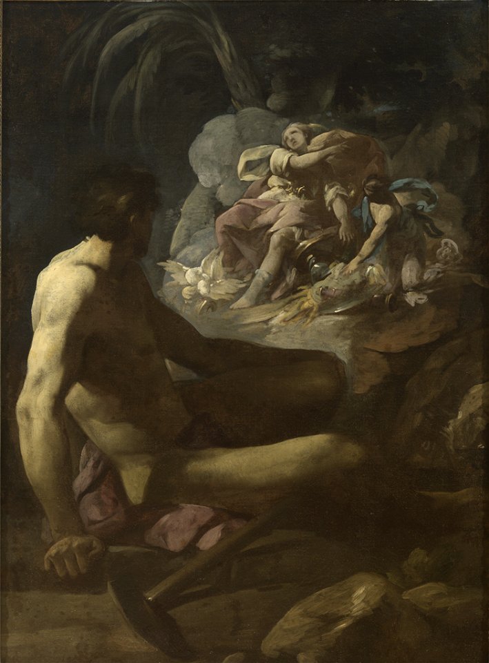 Antonio González Velázquez I - Venus at the Forge of Vulcan Obtaining Arms for Aeneas - 62.062 - Rhode Island School of Design Museum
