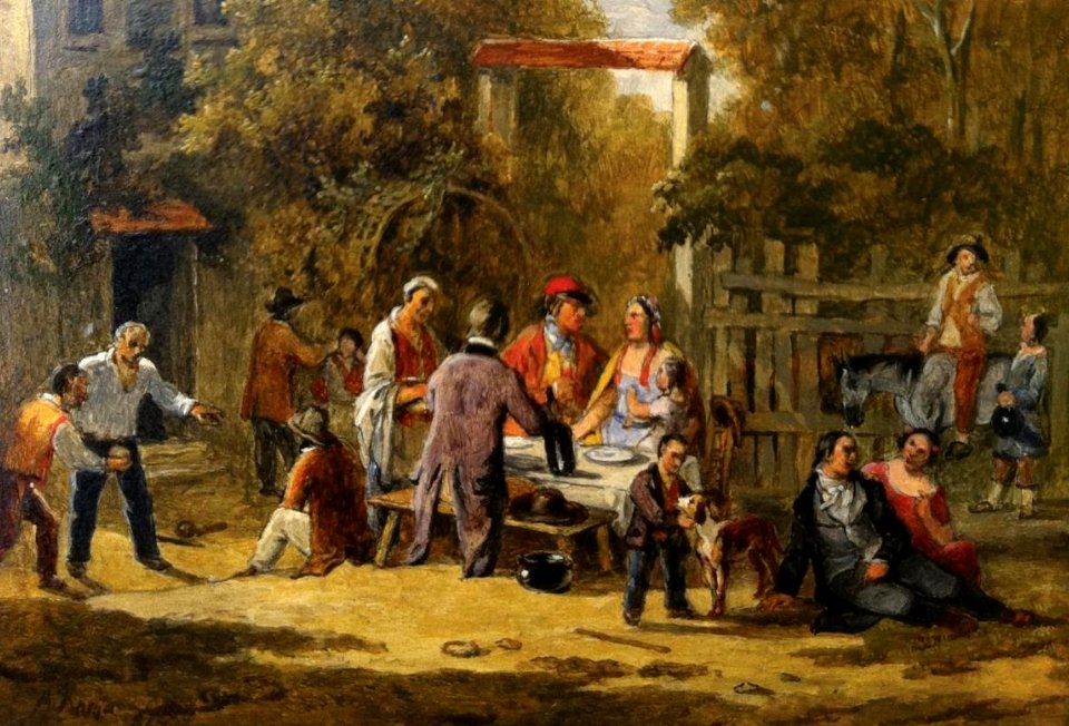 Antonio Rotta, Scene di Villaggio di Venezia, Venice