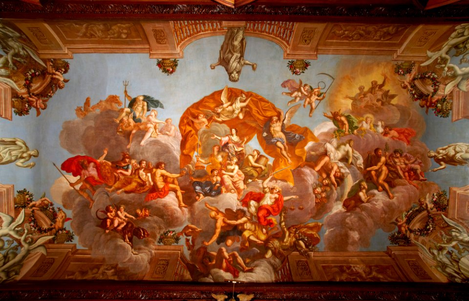 Antonio Verrio (c. 1639-1707) - The Apotheosis of Catherine of Braganza - RCIN 408427 - Royal Collection