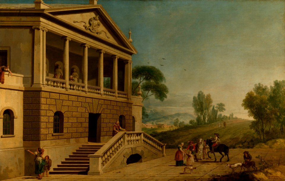 Antonio Visentini (Venice 1688- Venice 1782) - View of the Pavilion or Bagnio at Eastbury - RCIN 404028 - Royal Collection