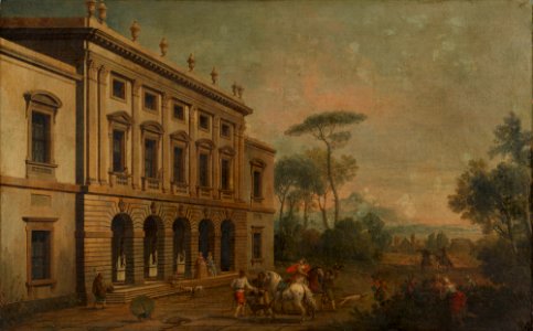 Antonio Visentini (Venice 1688- Venice 1782) - View of Old Somerset House - RCIN 404063 - Royal Collection