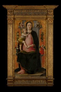 Antonio Vivarini - Virgin and Child Enthroned - 1959.15.12 - Yale University Art Gallery. Free illustration for personal and commercial use.