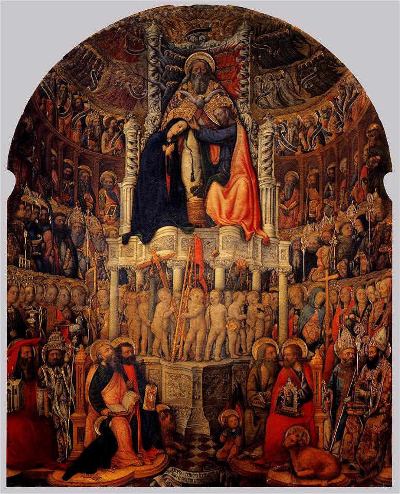 Antonio Vivarini Coronación de la Virgen 1444 San Pantaleone, Venecia