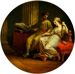 Antonio Zucchi (1726-1796) - Catullus Comforting Lesbia over the Death of Her Pet Sparrow and Writing an Ode - 960062.1 - National Trust