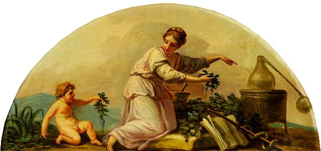 Antonio Zucchi (1726-1796) - Putto with a Personification of Chemistry - 960268 - National Trust