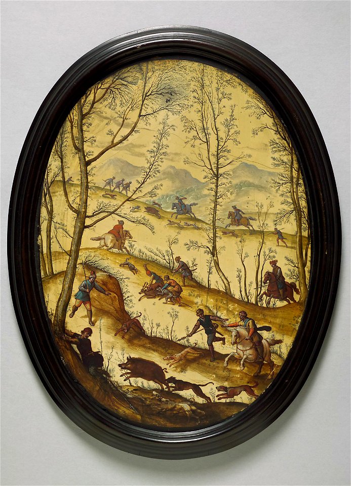 Antonio Tempesta, , Kunsthistorisches Museum Wien, Kunstkammer Wien - Landschaft mit Eberjagd - KK 3057 - Kunsthistorisches Museum
