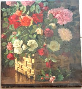 Antonio-Mosca-rose-vari-colori-in cesto-rustico