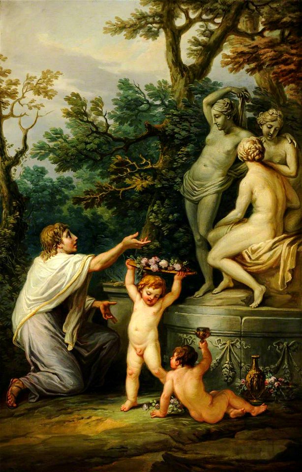 Antonio Zucchi (1726-1796) - Anacreon Sacrificing to the Three Graces - 960063.2 - National Trust