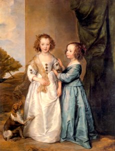 Antonis Van Dyck - Portrait of Elizabeth and Filadelfia Worton