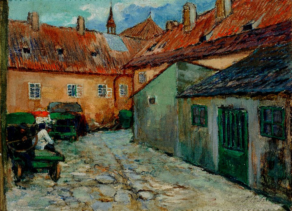 Antonín Balšánek Malerischer Innenhof