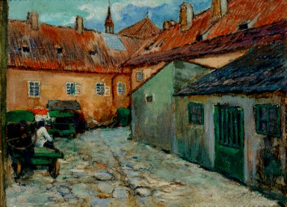 Antonín Balšánek Malerischer Innenhof