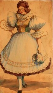 Antoš Frolka (1877 - 1935) - Dívka v kroji se džbánem
