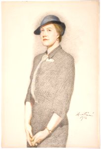 Antti Favén - Portrait drawing of Toini Nikander (Antonietta Toini)