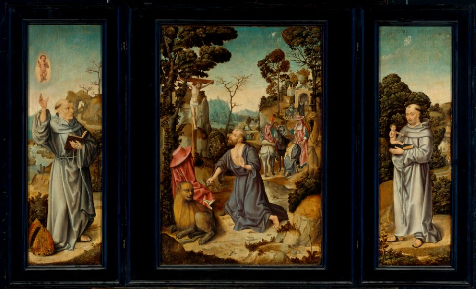 Antwerp School c. 1525-30 - A Triptych