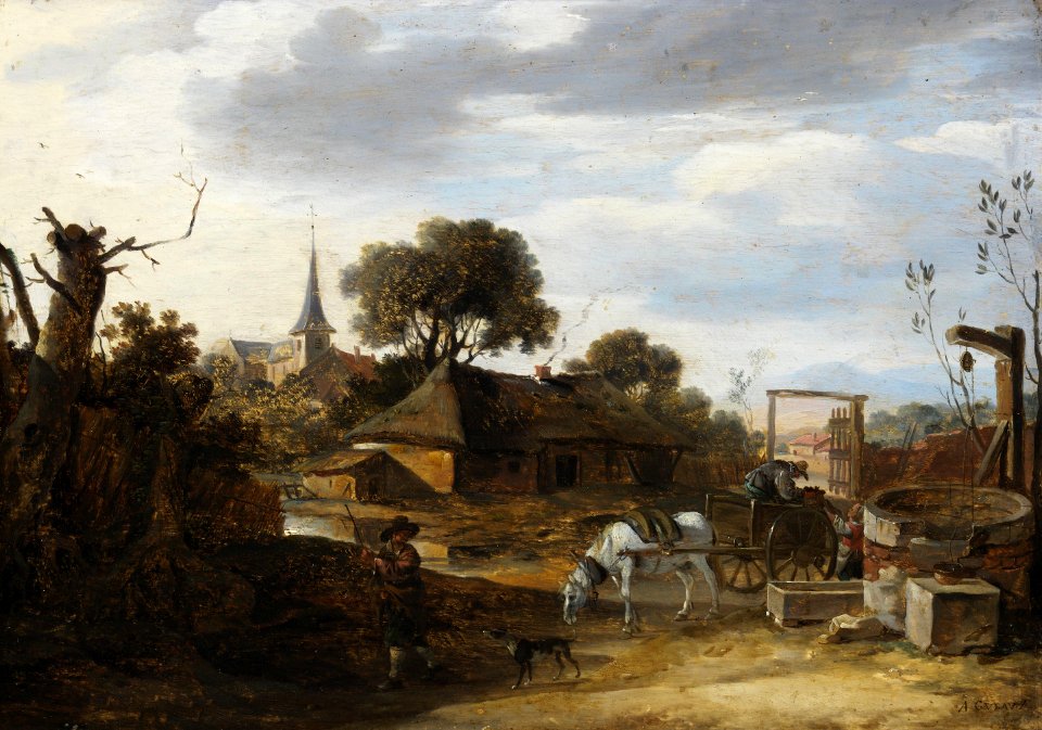 Antoon Goubau - A farmyard