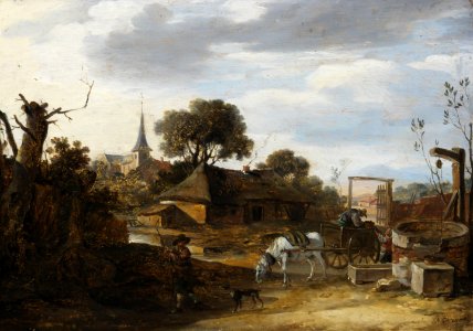 Antoon Goubau - A farmyard