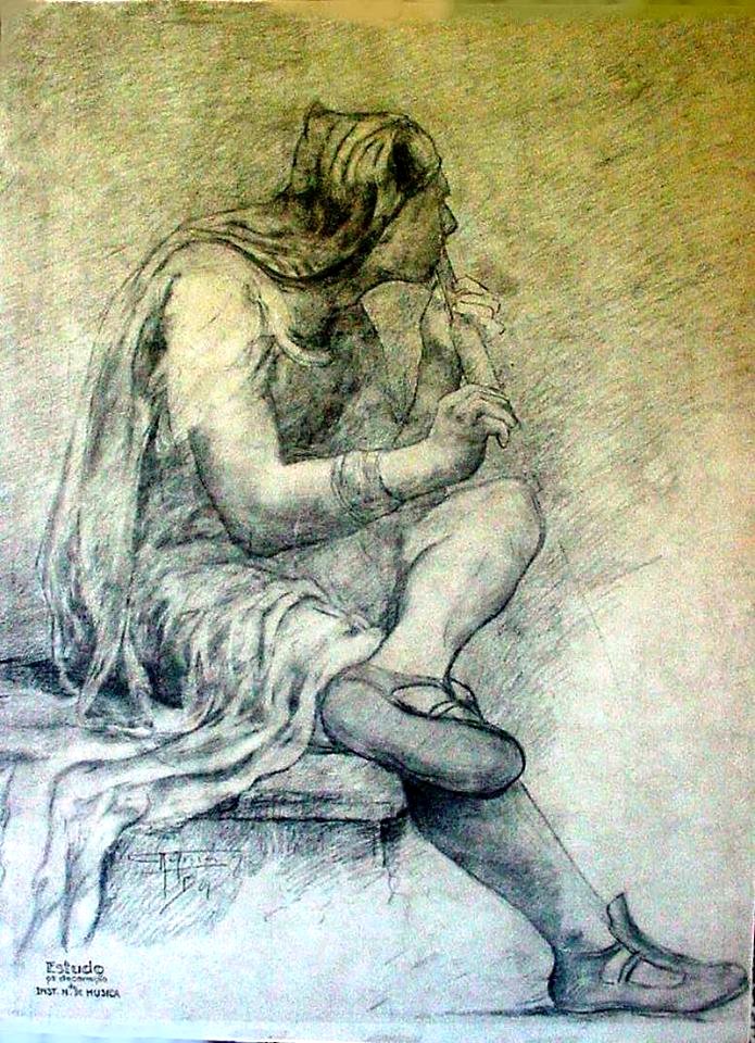 Antônio Parreiras - Figura (Estudo para decoração do Instituto Nacional de Música)
