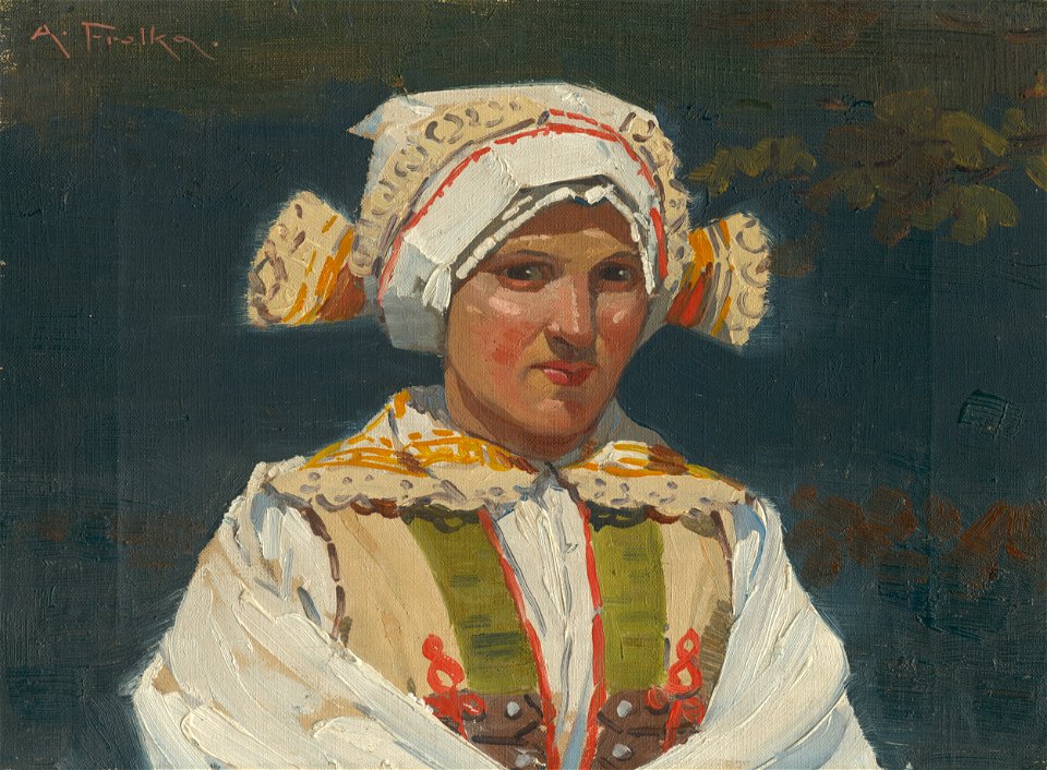 Antoš Frolka - Dievča v kroji - O 986 - Slovak National Gallery