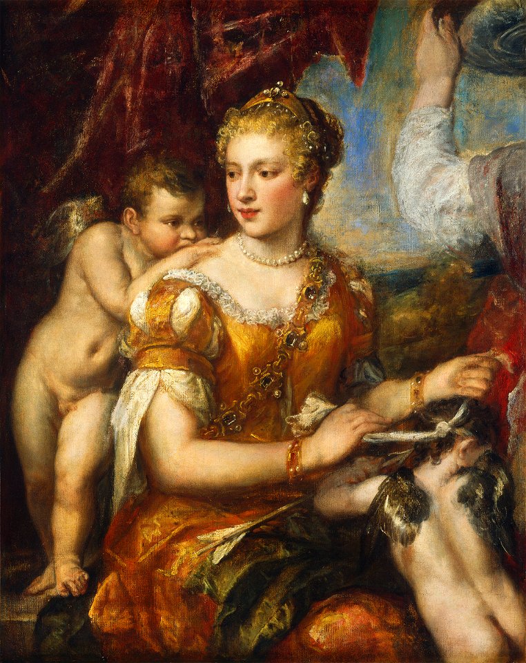 After Titian - Venus Blindfolds Cupid Sc654