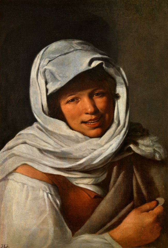 Anónimo (Seguidor de Murillo, Bartolomé Esteban) - La gallega de la moneda, P001002