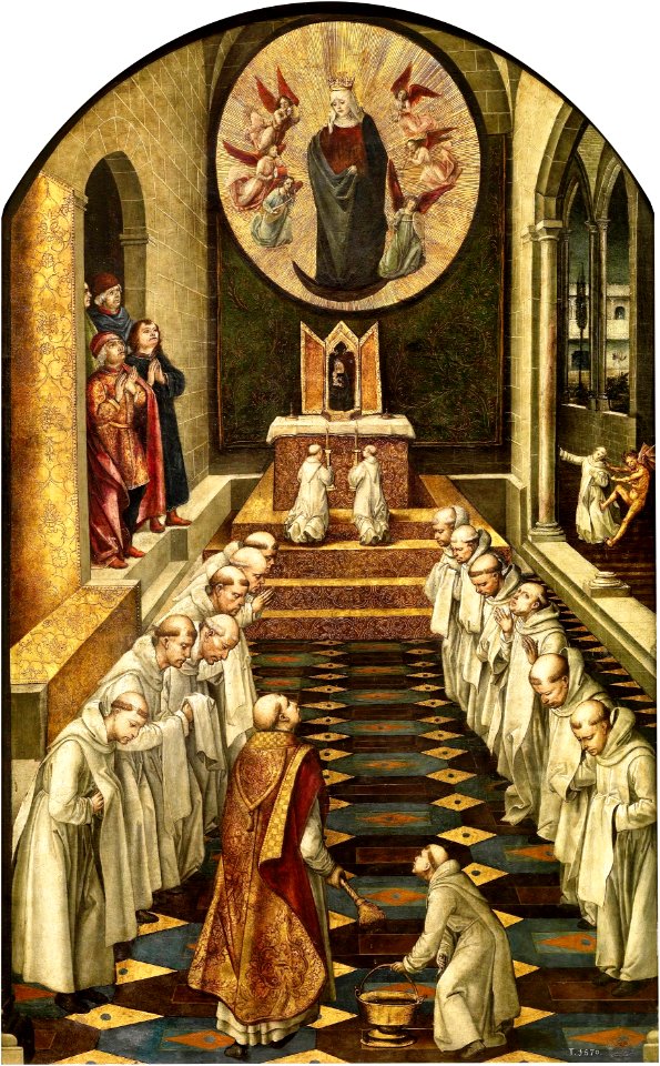 Aparición de la Virgen a una comunidad de dominicos, de Pedro Berruguete (Museo del Prado)