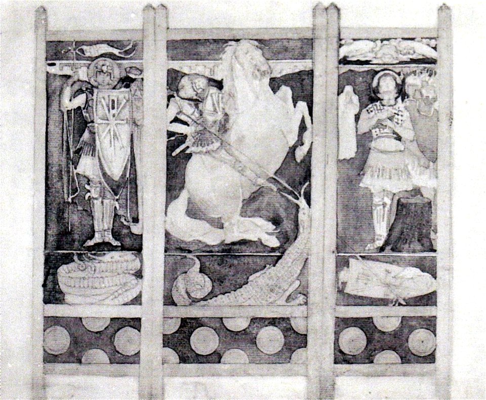 Apcar Baltazar - Grafica - Sfantul Gheorghe ucigand balaurul (triptic)
