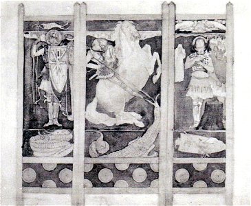 Apcar Baltazar - Grafica - Sfantul Gheorghe ucigand balaurul (triptic)