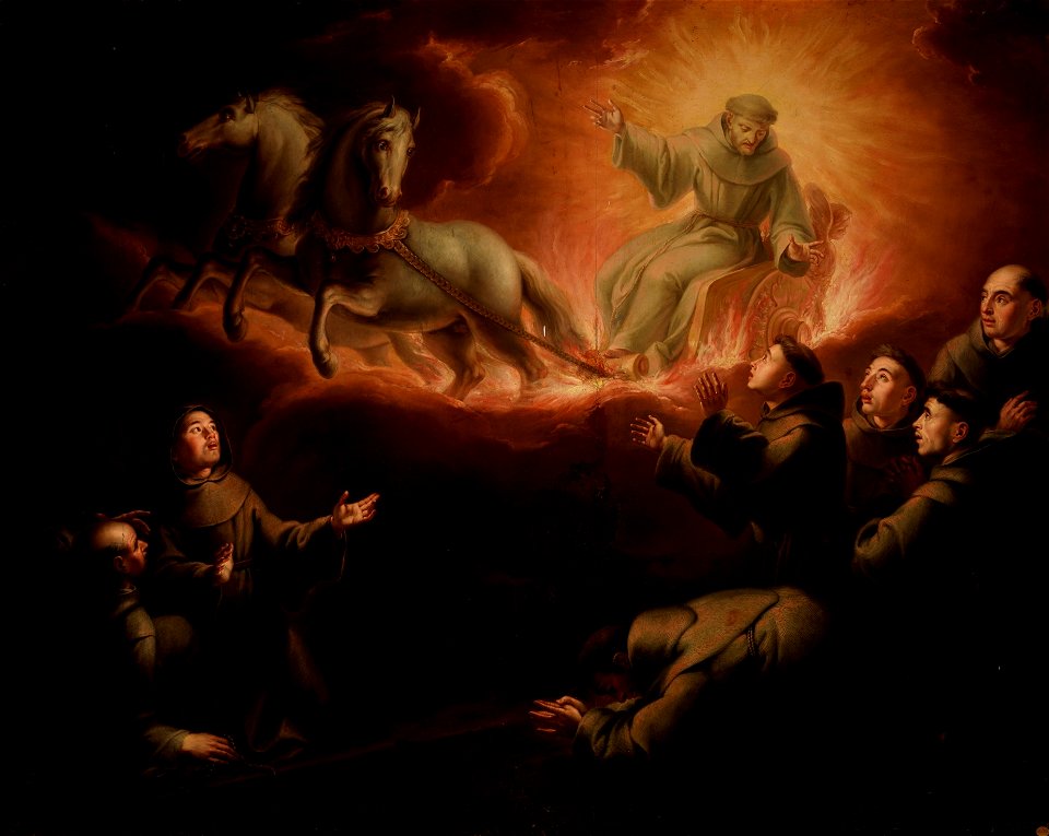 Aparición de San Francisco en un carro de fuego, de Manuel de la Cruz (Museo del Prado)