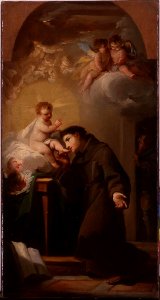 Aparición del Niño Jesús a San Antonio de Padua, de Mariano Salvador Maella (Museo Cerralbo, Madrid)