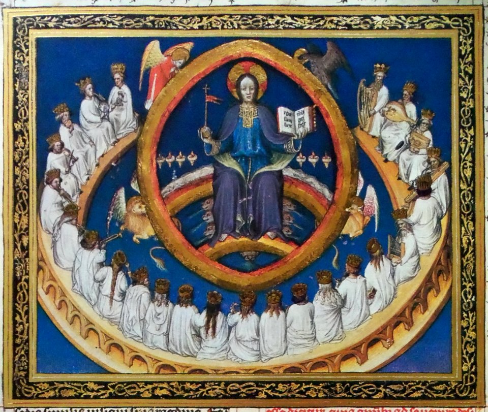 Apocalypse figurée des ducs de Savoie - Escorial E Vit.5 - Vision of God enthroned - crop