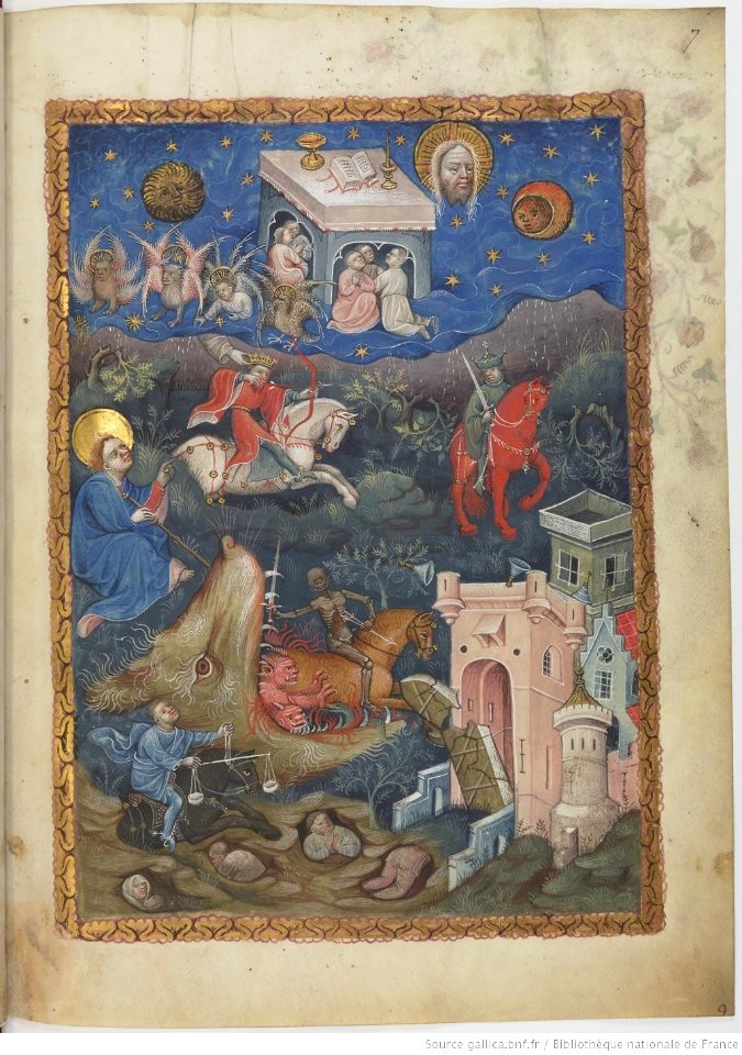 Apocalypse flamande - BNF Néerl3 f.7r Four Horsemen