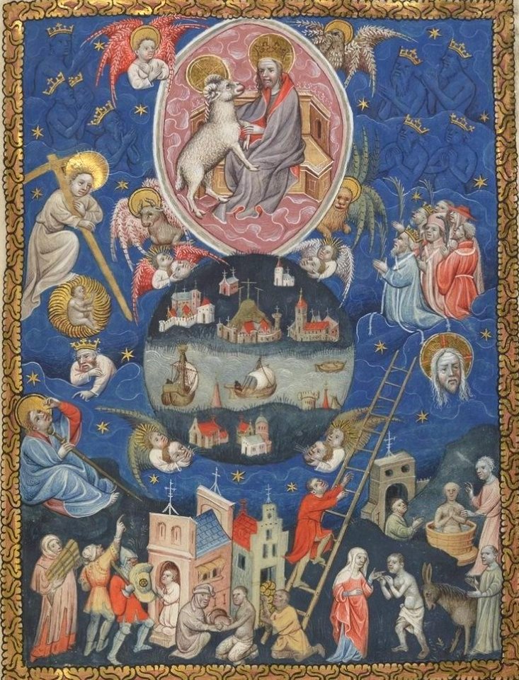 Apocalypse flamande - BNF Néerl3 f.8r Angels holding the winds