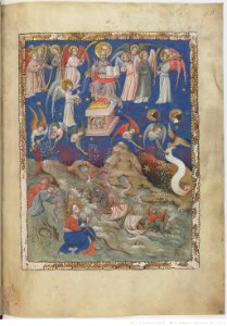 Apocalypse flamande - BNF Néerl3 f.9r Seven trumpets