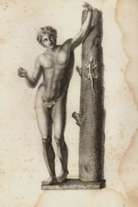 Apollon Sauroktonos (Nach Winkelmann- Monumenti antichi inediti, Nro 40) - Horner Johann Jakob - 1845