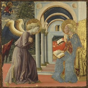 Apollonio di Giovanni - The Annunciation - 1871.40 - Yale University Art Gallery. Free illustration for personal and commercial use.