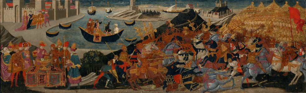 Apollonio di Giovanni - The Battle of Pharsalus and the Death of Pompey - 1974.394 - Art Institute of Chicago