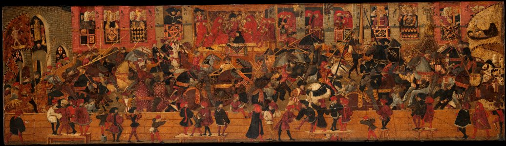 Apollonio di Giovanni - Tournament in the square of Santa Croce, Florence - 1871.33 - Yale University Art Gallery